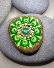 Mandala stein grün gebraucht kaufen  Friedrichshafen