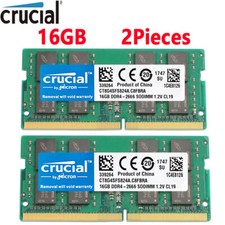 Usado, Crucial DDR4 32GB KIT 2 x 16GB 2666 MHz PC4-21300 SODIMM 260 pinos memória para laptop comprar usado  Enviando para Brazil