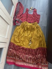 Mustard pink lengha for sale  HARROW
