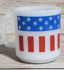 Caneca de café bandeira americana copo de chá vidro leitoso MCM xícara moderna meados do século comprar usado  Enviando para Brazil