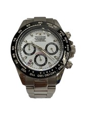 TECHNOS TSM411 relógio analógico de quartzo mostrador branco aço inoxidável quase em perfeito estado Japão comprar usado  Enviando para Brazil