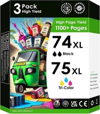 Cartucho de tinta compatível de substituição para HP 74/75XL. Funciona com Officejet J6480 comprar usado  Enviando para Brazil