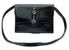 Autêntica bolsa de ombro Gucci Horsebit Hardware couro preta NS060485 comprar usado  Enviando para Brazil