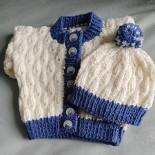 Hand knitted baby for sale  BURNLEY