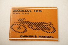 Honda Motorcycles SL125 Manual do Proprietário (UB4-3/JSF6) 1972 1973 Original Excelente Estado Usado, usado comprar usado  Enviando para Brazil