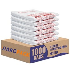 Usado, 1000 sacolas plásticas para camisetas Thank You 12 x 6,5 x 21" sacolas de compras de supermercado comprar usado  Enviando para Brazil