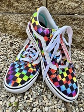 Tênis Vans Rainbow Tie Dye quadriculado com cadarço skate 7.5 feminino/6 masculino novo comprar usado  Enviando para Brazil