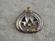 Broche Silvertone Pumpkin Halloween Jack o'Lantern (C3) comprar usado  Enviando para Brazil