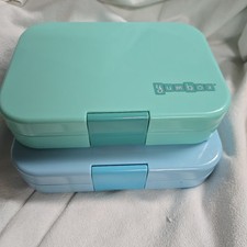 2 Yumbox Lancheiras Bento À Prova de Vazamentos Recipiente Para Crianças Escola Tenente Verde Azul comprar usado  Enviando para Brazil