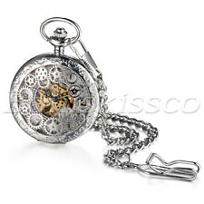 Relógios de bolso mecânicos masculinos antigos de prata steampunk engrenagem oca corda manual comprar usado Relógios de bolso mecânicos masculinos antigos de prata steampunk engrenagem oca corda manual comprar usado  Enviando para Brazil