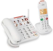 Sistema de telefone VTech SN5147 sênior amplificado com fio/sem fio 90dB botões grandes comprar usado  Enviando para Brazil