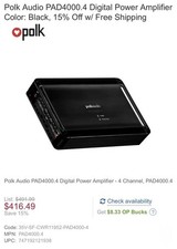 Polk audio pad4000.4 for sale  Spring