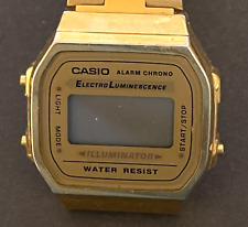 Relógio digital masculino Casio pulseira de ouro eletro luminescência não testado Japão comprar usado  Enviando para Brazil