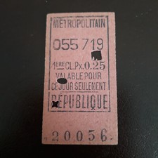 Ticket metropolitain republiqu d'occasion  Fresnes