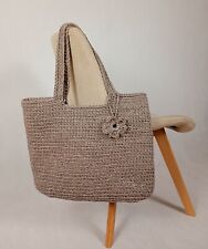 Torba duża zakupowa shopperka szydełkowa rękodzieło handmade, używany na sprzedaż  PL
