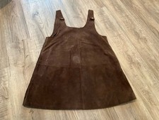 Vestido feminino Free People 100% couro camurça vaca marrom tamanho pequeno comprar usado  Enviando para Brazil