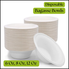 Bagasse disposable bowls for sale  LEICESTER
