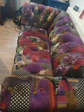 Multicoloured patchwork seater for sale  UK