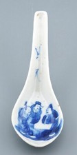 Colher de porcelana chinesa azul três estrelas deuses 福禄寿三星 dinastia Qing século XIX comprar usado  Enviando para Brazil