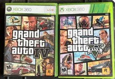 Xbox 360 GTA Games Grand Theft Auto IV 4 e V 5 Pacote Lote De 2 NÃO TESTADO LIDO comprar usado  Enviando para Brazil