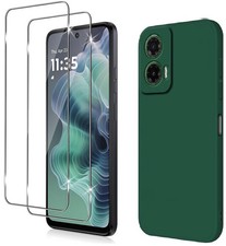 Pour Motorola Moto G35 5G - Coque Etui Housse Silicone Vert + 2 Verres trempé comprar usado  Enviando para Brazil