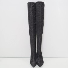Topshop, Kozaki, Rozmiar: 38, Bellini Overknee high heel, Czarny/Srebrny #Af2 na sprzedaż  PL