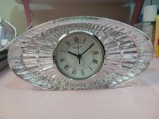 Relógio de mesa Waterford cristal vidro quartzo oval com algarismos romanos , usado comprar usado  Enviando para Brazil