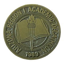 Medalha prêmio medalhão AADA 1989 Arizona Academic Decathlon Association região 1 comprar usado  Enviando para Brazil