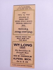 Lote 21 Capa Matchcover Deluxe Beer Tavern Wm Long Alpena Michigan Bobtail comprar usado  Enviando para Brazil