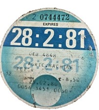 Vintage tax disc for sale  ANDOVER