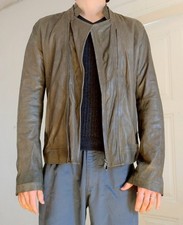 Używany, Emporio Armani Kurtka skórzana designerska skórzana kurtka Archiwum L 52 skóra jagnięca na sprzedaż  Wysyłka do Poland