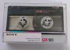 Fita cassete Sony UX90 cromada em branco - Adesivos limpos e cartão J  comprar usado Fita cassete Sony UX90 cromada em branco - Adesivos limpos e cartão J  comprar usado  Enviando para Brazil