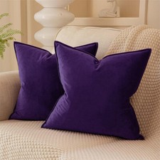 Velvet plain cushion for sale  USA