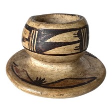 Usado, Tigela de cerâmica Hopi antiga com base estabilizadora, design geométrico Pueblo comprar usado  Enviando para Brazil