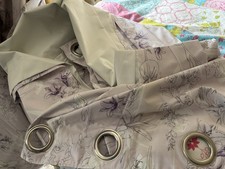Lilac flower curtains for sale  LLANDUDNO