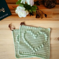 Topflappen herz einfach gebraucht kaufen  Ihlienworth
