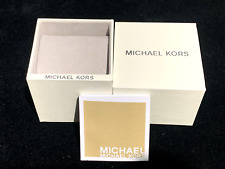 Relógio Michael Kors apresentação off-white caixa de papelão display vazio com livreto comprar usado  Enviando para Brazil