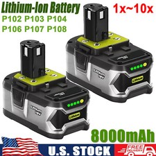 8.0ah ryobi p108 for sale  Ontario