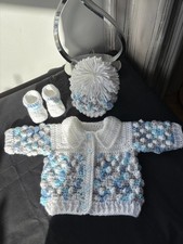 Baby cardigan beanie for sale  ROTHERHAM