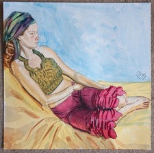 Original female watercolour for sale  EDINBURGH