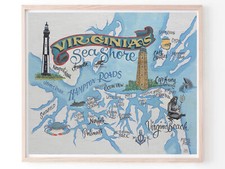 Virginia beach map for sale  Swansboro