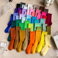 Lote Clásico Informal 33 Colores Mujeres Algodón Atlético Deportes Crew Calcetines Sobre el Tobillo segunda mano  Embacar hacia Mexico