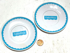 (2) Pratos balanceados Fisher Price de substituição prato de comida divertido fingir brincar 4,25" comprar usado  Enviando para Brazil