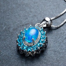 Collier pendentif bleu d'occasion  France