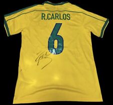 Camisa Home Roberto Carlos Brasil 1998 assinada à mão 1 comprar usado  Enviando para Brazil