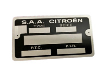 Plaque constructeur citroen d'occasion  Bar-le-Duc