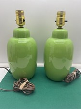 Vintage - Bases de abajur oblongas verdes dos anos 70 Mod - 12" de altura - Decoração retrô do meio do século comprar usado  Enviando para Brazil