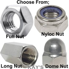 Stainless steel nuts for sale  WAKEFIELD
