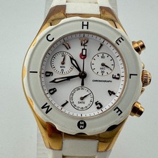 Relógio de quartzo Michele taitiano feminino ouro rosa aço cronógrafo branco nova bateria, usado comprar usado Relógio de quartzo Michele taitiano feminino ouro rosa aço cronógrafo branco nova bateria, usado comprar usado  Enviando para Brazil