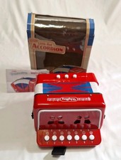 Schylling Vintage Infantil Mini Instrumento Musical Vermelho Acordeão Funciona Bem comprar usado  Enviando para Brazil